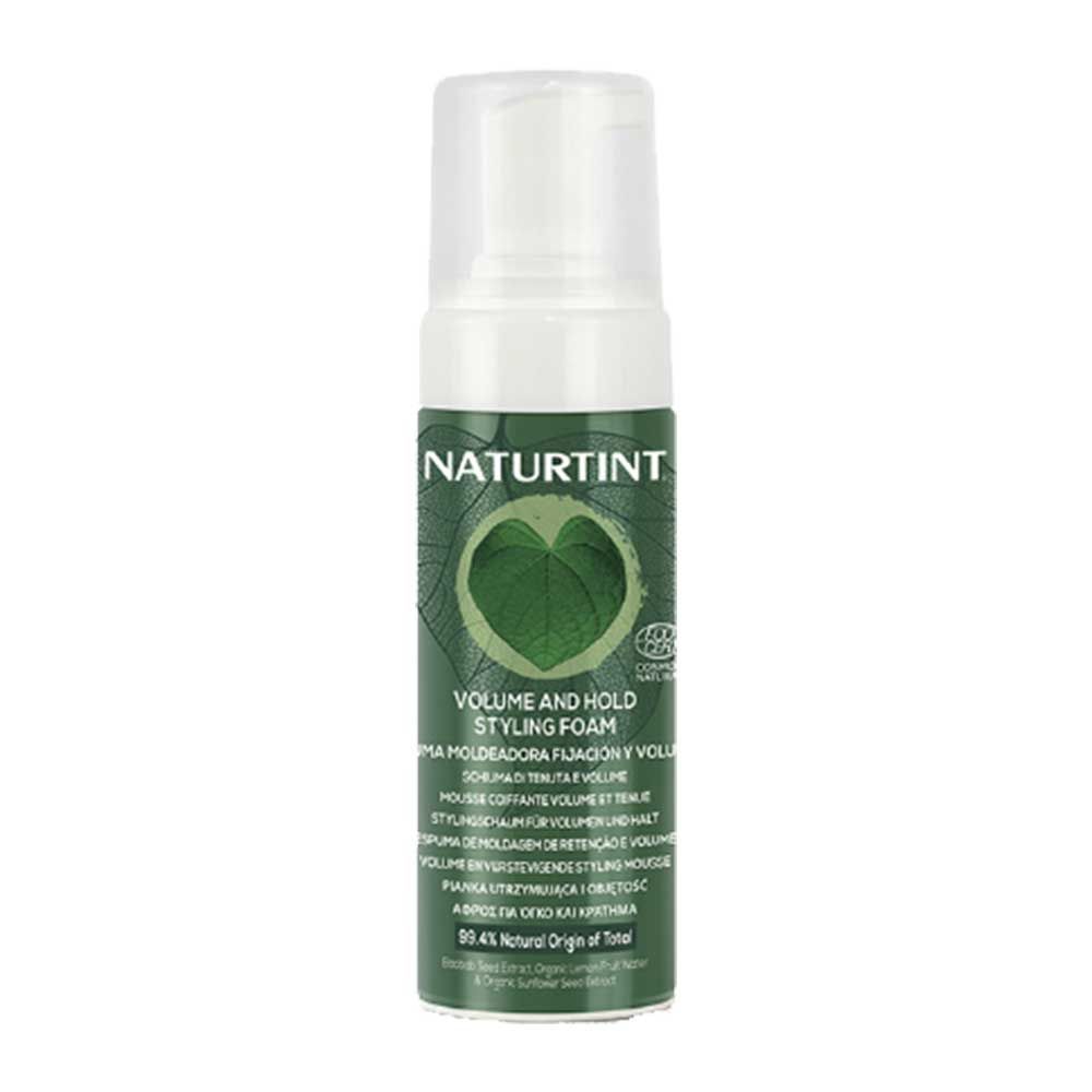 NATURTINT Volume and Hold Styling Foam 125ml ECOCERT Natural Origin Volumizing Mousse Non-Sticky Flexible Hold Vegan